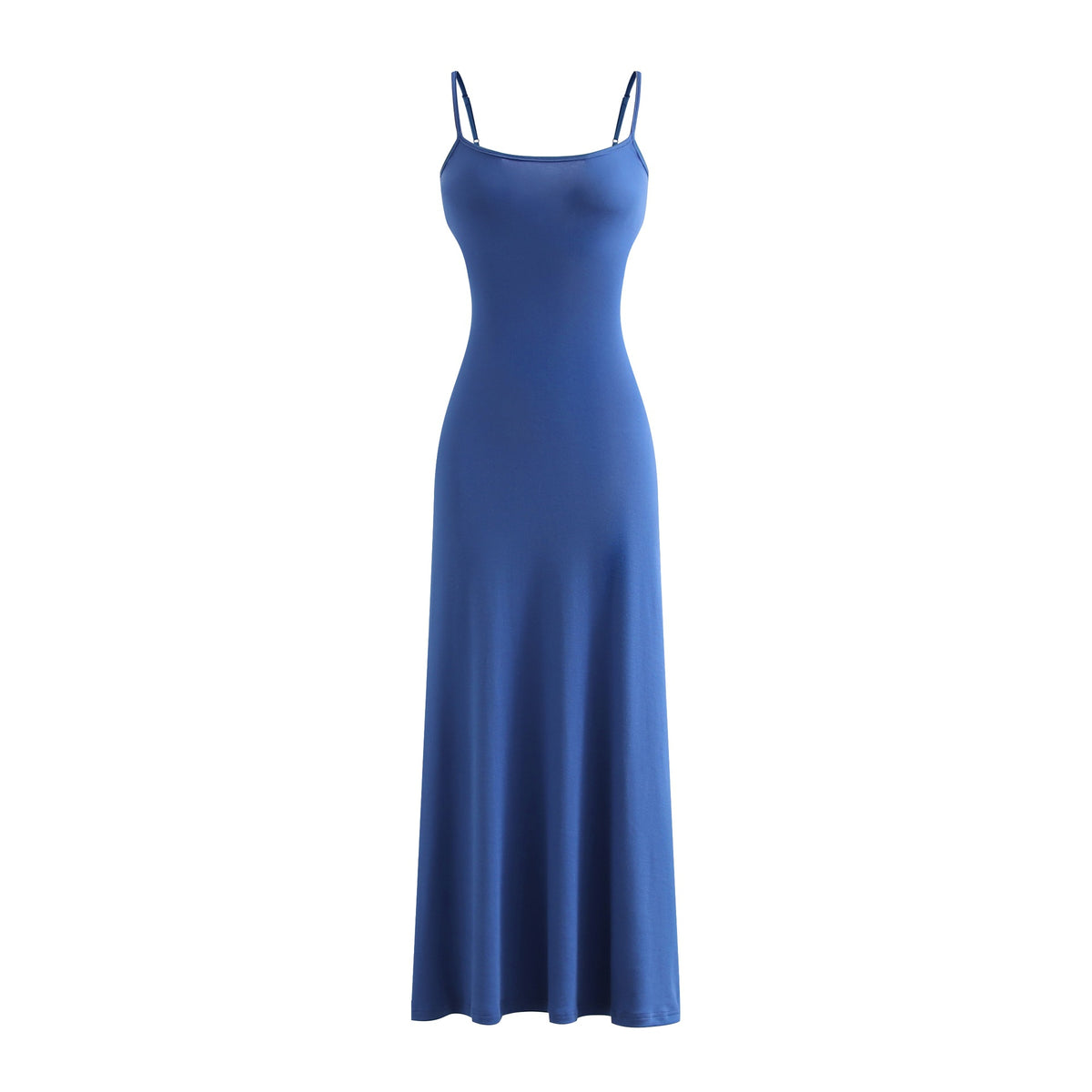 Sexy Knit Strap Long Dress for Women, Summer Crop Top Bodycon Dress, Fitted Slimming Floor-Length Skirt