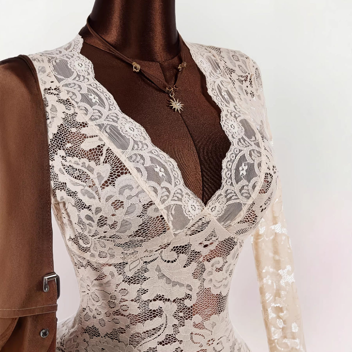 Lace Dress Women Hollow Out Bodycon Mini Dress
