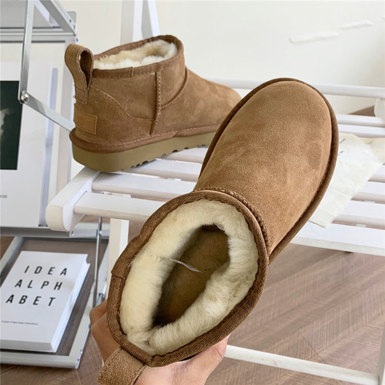 Snow boots warm plush thickened short snow cotton boots winter shoes women