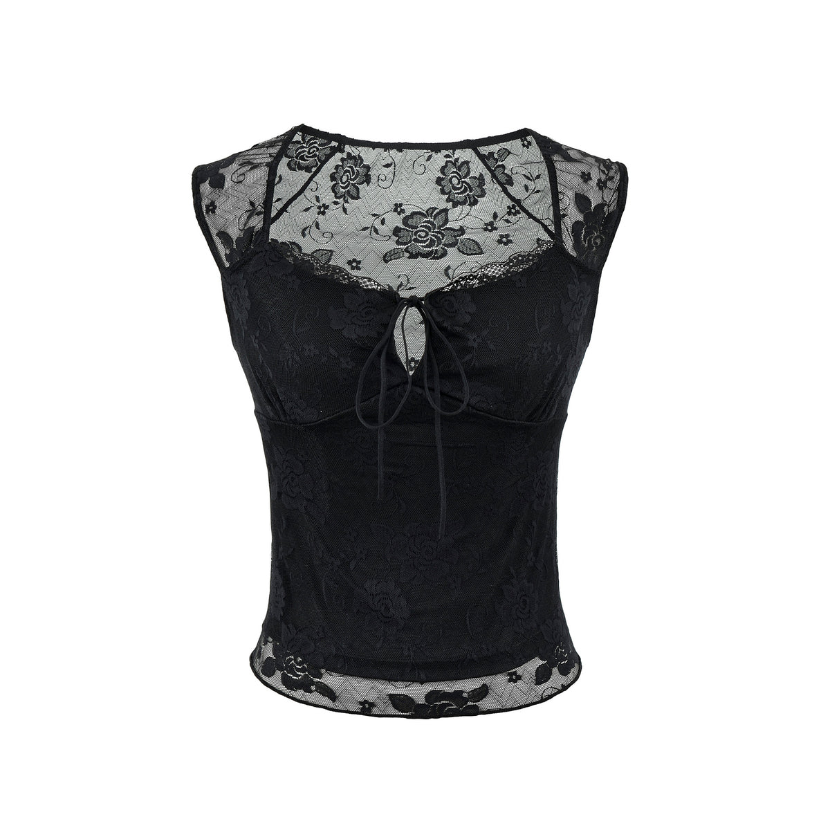 Seductive Design White Lace Square Neck Short Sleeve T-Shirt for Women,