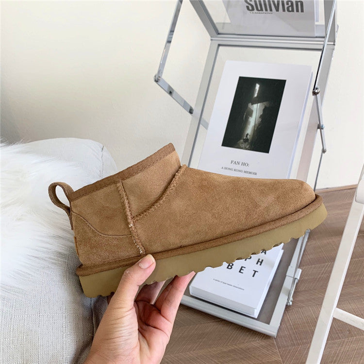Snow boots warm plush thickened short snow cotton boots winter shoes women