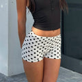Hip print low waist hot pants for women