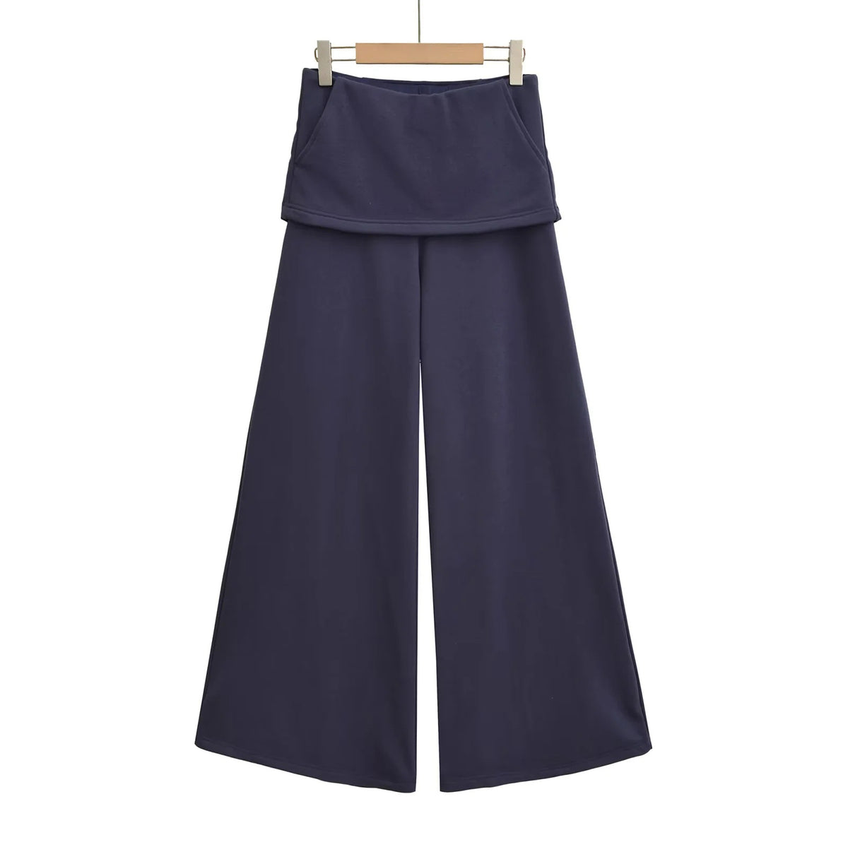 Fake two ankle binding wide leg skirts and pants