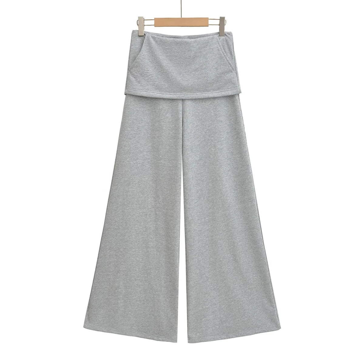 Fake two ankle binding wide leg skirts and pants