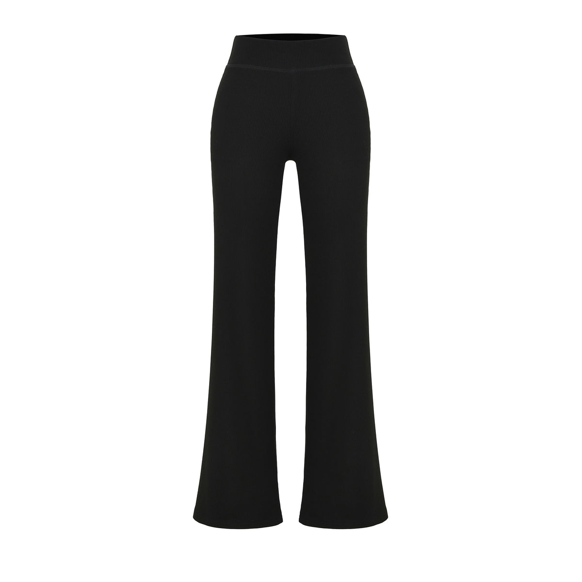 Threaded micro flared casual pants for women