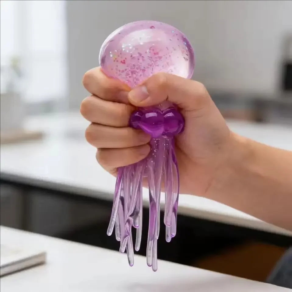 Squishies Nee Doh Jellyfish  Squish Toy Fidget Toy, Water Sensory Soft Jelly Squeeze Stress Relief Fidget Toy For Gift