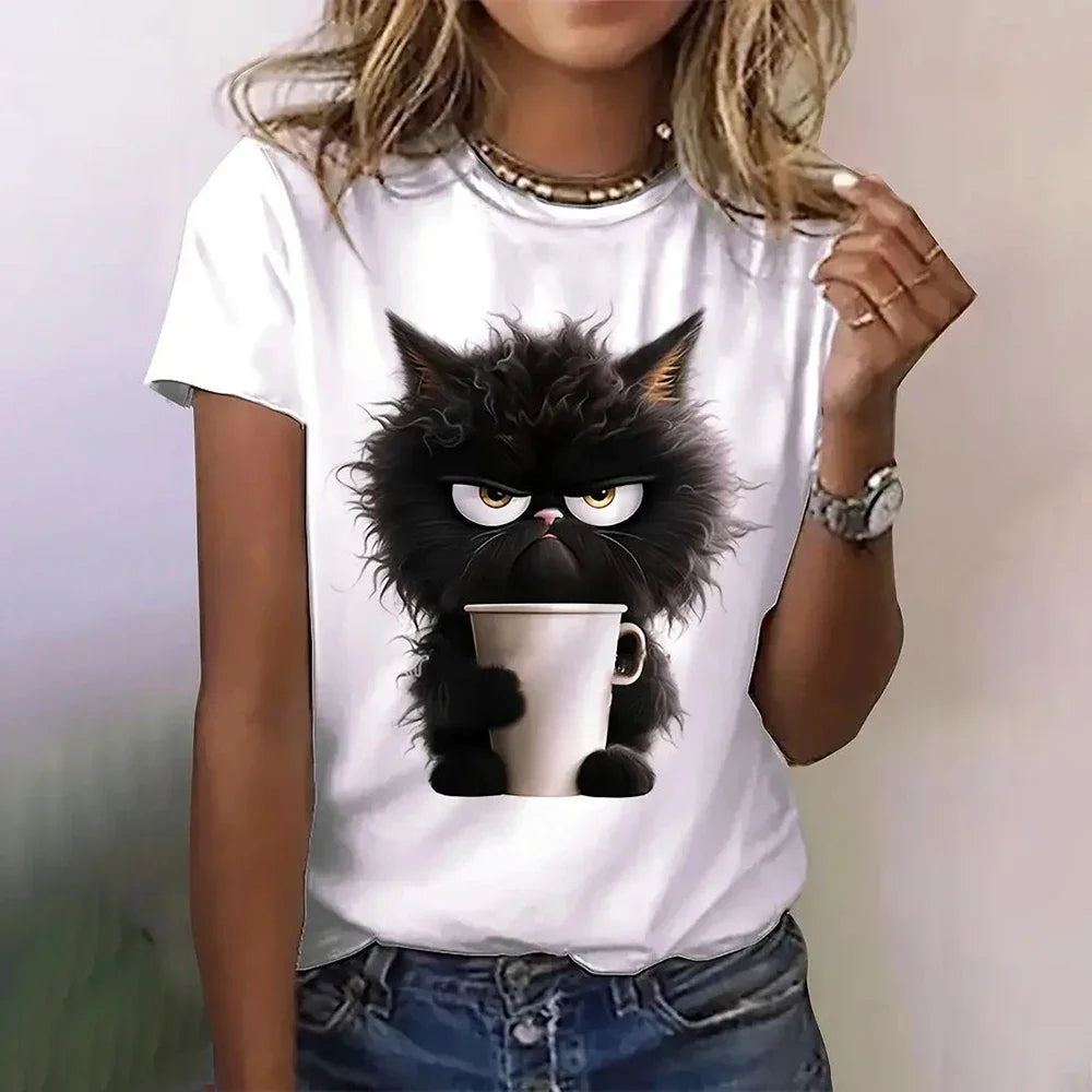 🐱💖 **Kawaii Cat Graphic Tee 🎀✨**
