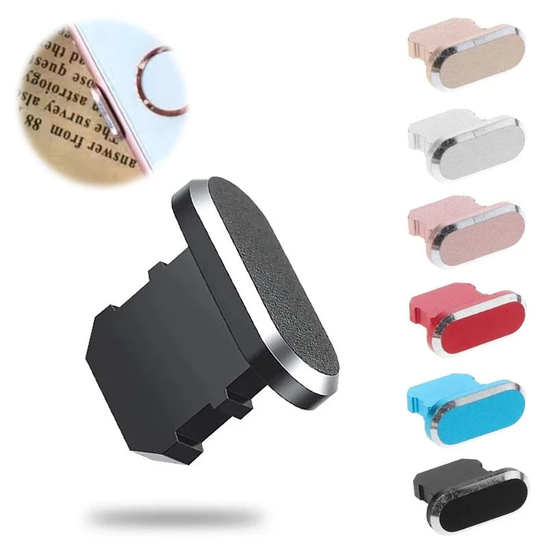 2PCS Metal Anti Dust Plug for IPhone 14 13 12 11 Pro Max XS 8 Plus IPad AirPods Series Lightning Port Cover Dock Plug Stopper