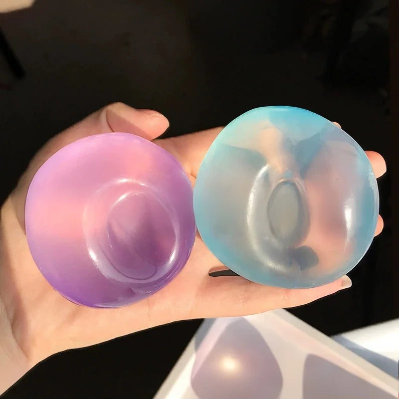 Squishy Plasticity Mochi Squeeze Toys Sensory Fidget Toys Transparent Coconut Oil  Squeeze Toy Stress Relief Sensory Toys Adults