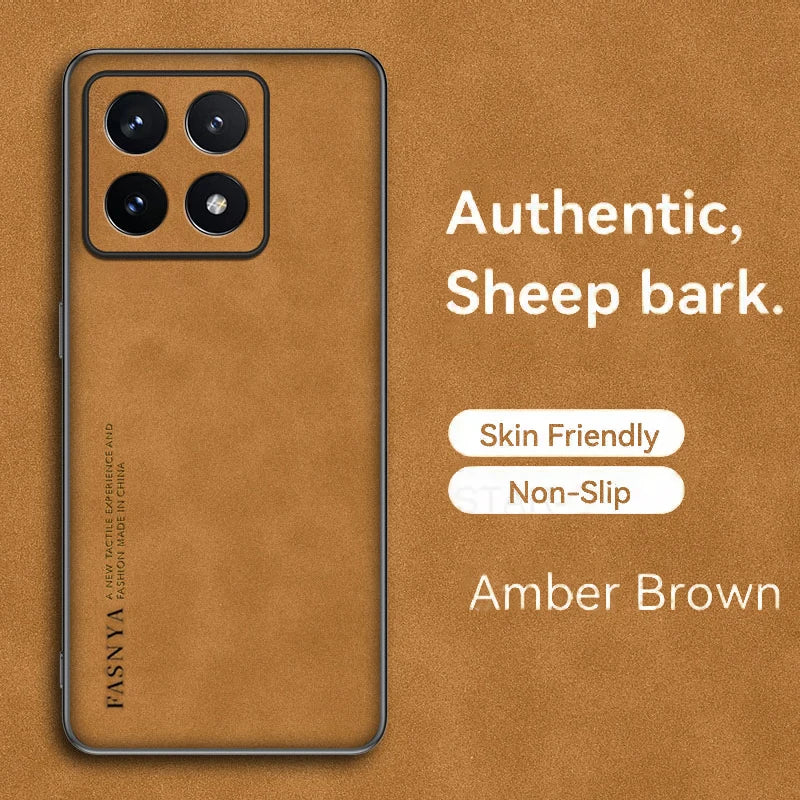 Case for Xiaomi 14T Protect  Lens Lambskin Leather Shell Coque for 14T Pro 13T Pro13Ultra Cover TPU Soft Bumper Shockproof Funda