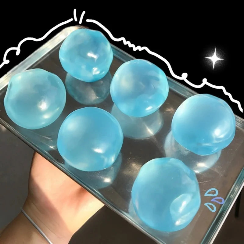 Squishy Plasticity Mochi Squeeze Toys Sensory Fidget Toys Transparent Coconut Oil  Squeeze Toy Stress Relief Sensory Toys Adults