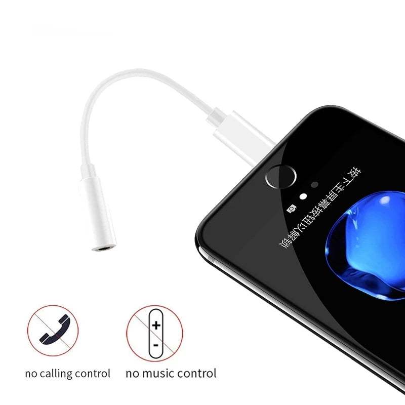 For IOS Headphone Adaptador for IPhone 13 12 11 10 9 8 plus Aux Audio Splitter for Lighting To 3.5mm Adapter Earphone Jack Cable