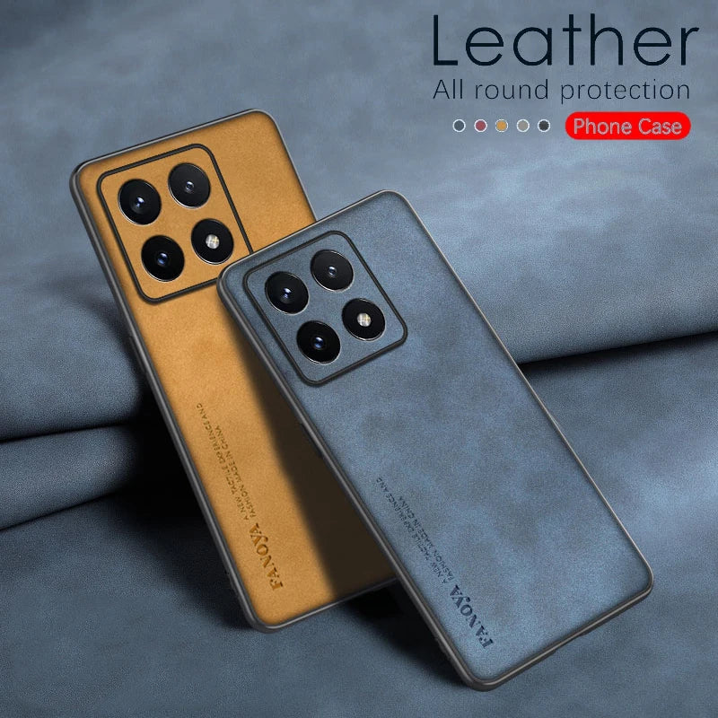 Case for Xiaomi 14T Protect  Lens Lambskin Leather Shell Coque for 14T Pro 13T Pro13Ultra Cover TPU Soft Bumper Shockproof Funda