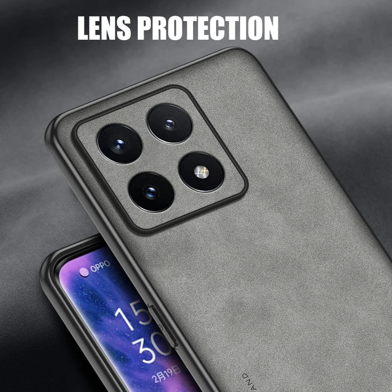 Case for Xiaomi 14T Protect  Lens Lambskin Leather Shell Coque for 14T Pro 13T Pro13Ultra Cover TPU Soft Bumper Shockproof Funda