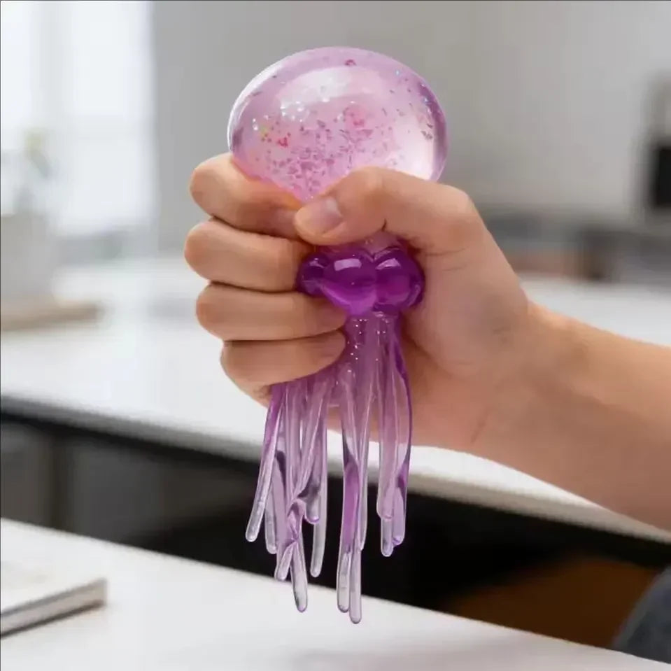Squishies Jellyfish Square Squish Toy Fidget Toy, Water Sensory Soft Jelly Squeeze Stress Relief Fidget Toy Squeeze Blind Box