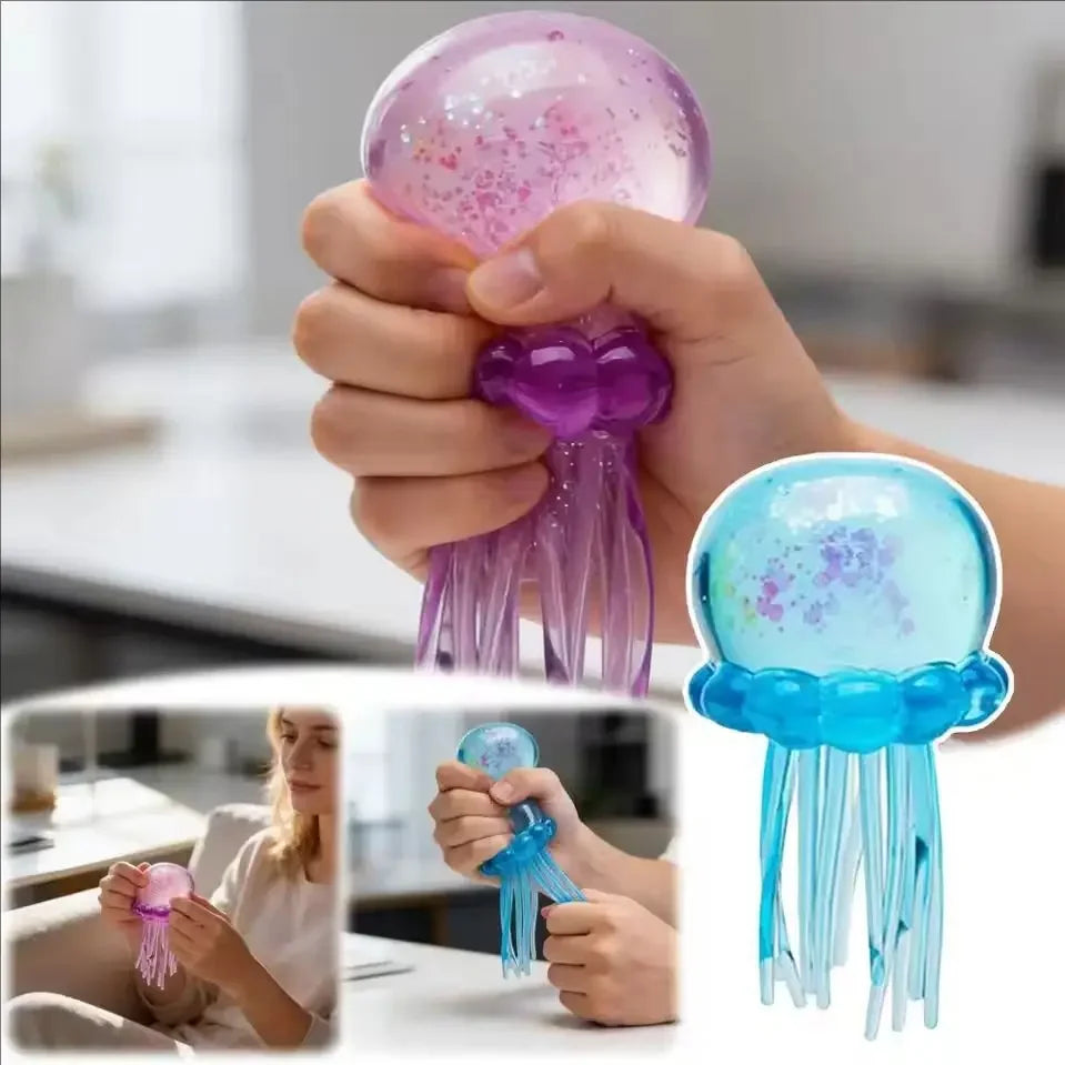 Squishies Nee Doh Jellyfish  Squish Toy Fidget Toy, Water Sensory Soft Jelly Squeeze Stress Relief Fidget Toy For Gift
