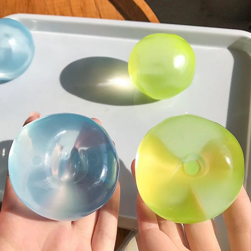 Squishy Plasticity Mochi Squeeze Toys Sensory Fidget Toys Transparent Coconut Oil  Squeeze Toy Stress Relief Sensory Toys Adults
