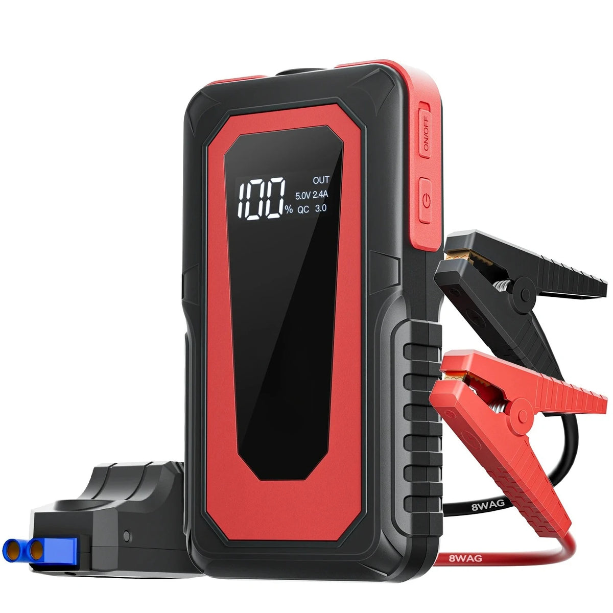 PAIVIROKU 2000APeak Jump Boxes for Cars(12V 8L Gas/6.5L Diesel Engine) Equipped Fast Wireless Charging Jump Starter Battery Pack