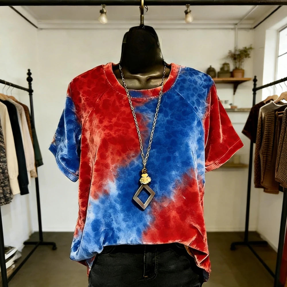 🐆🌈 **Gradient Animal Print Oversized Tee ✨💖**