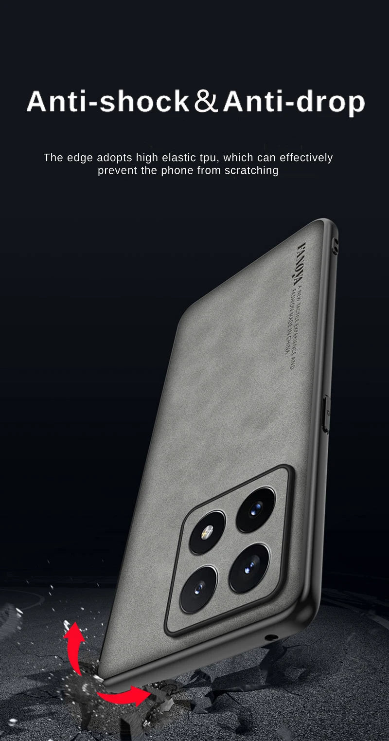 Case for Xiaomi 14T Protect  Lens Lambskin Leather Shell Coque for 14T Pro 13T Pro13Ultra Cover TPU Soft Bumper Shockproof Funda