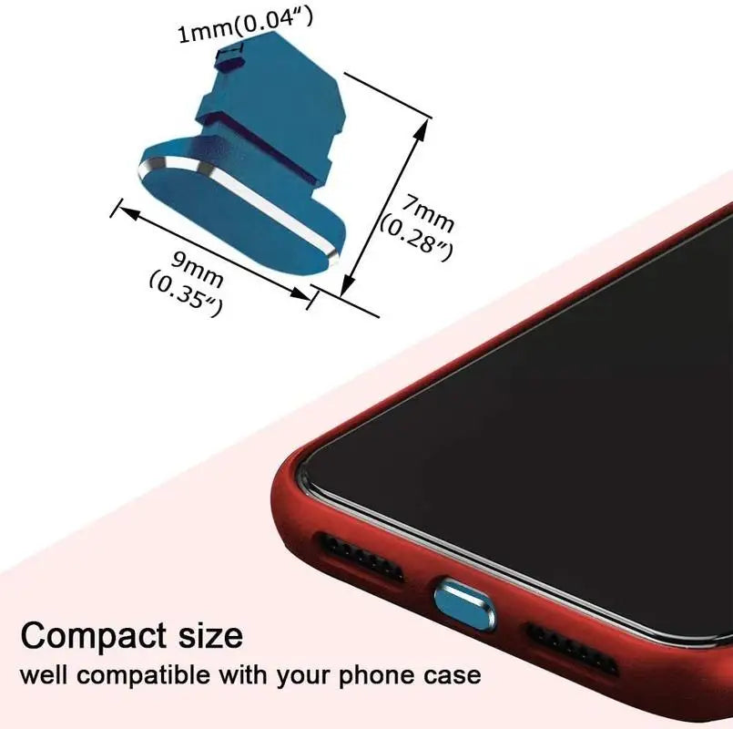 2PCS Metal Anti Dust Plug for IPhone 14 13 12 11 Pro Max XS 8 Plus IPad AirPods Series Lightning Port Cover Dock Plug Stopper
