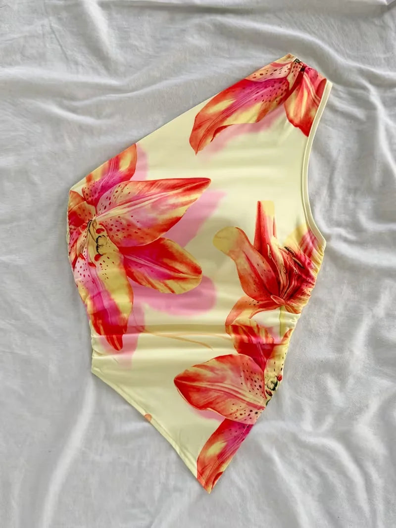 ❤️‍🔥 Scarlet One-Shoulder Ruffle Top 🌹✨