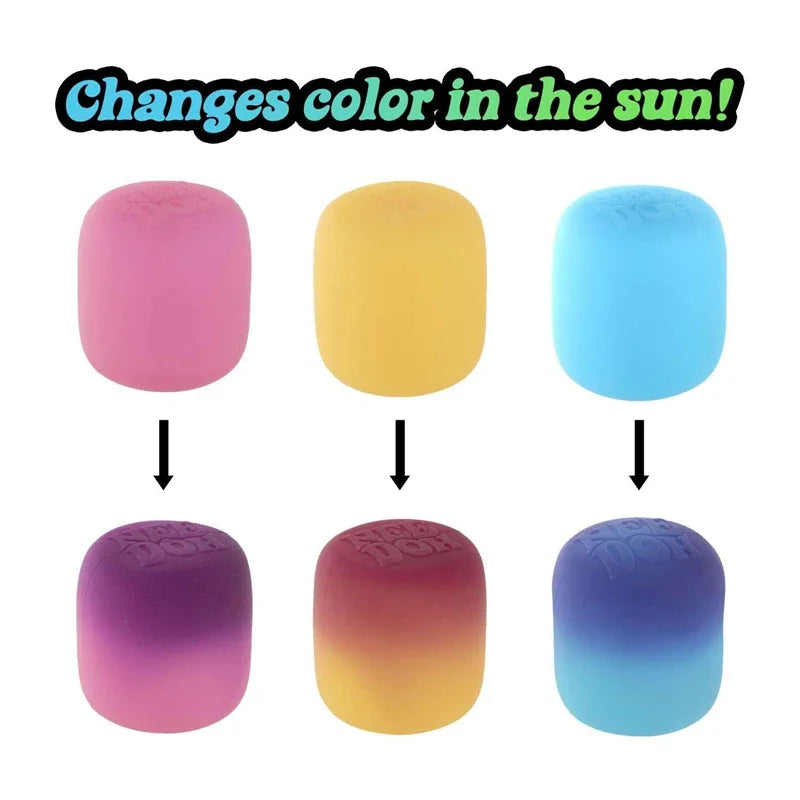 Needoh Mello Mallo Squishy UV Reactive Sun Color Changing Soft Stress Non-toxic Squeeze Anti Anxiety Stress Relief Fidget Toy