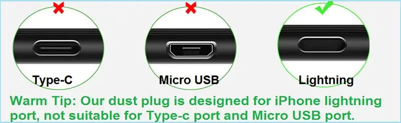 2PCS Metal Anti Dust Plug for IPhone 14 13 12 11 Pro Max XS 8 Plus IPad AirPods Series Lightning Port Cover Dock Plug Stopper