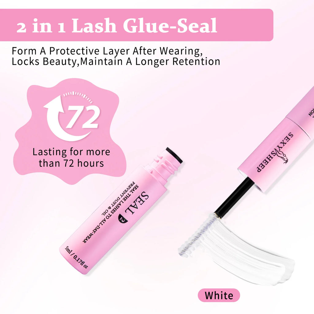 Lash Bond and Seal 10ml Individual Lashes Glue and Seal Super Strong Hold DIY Lash Extension and  Lash Glue Remover 5ml Kit Hold
