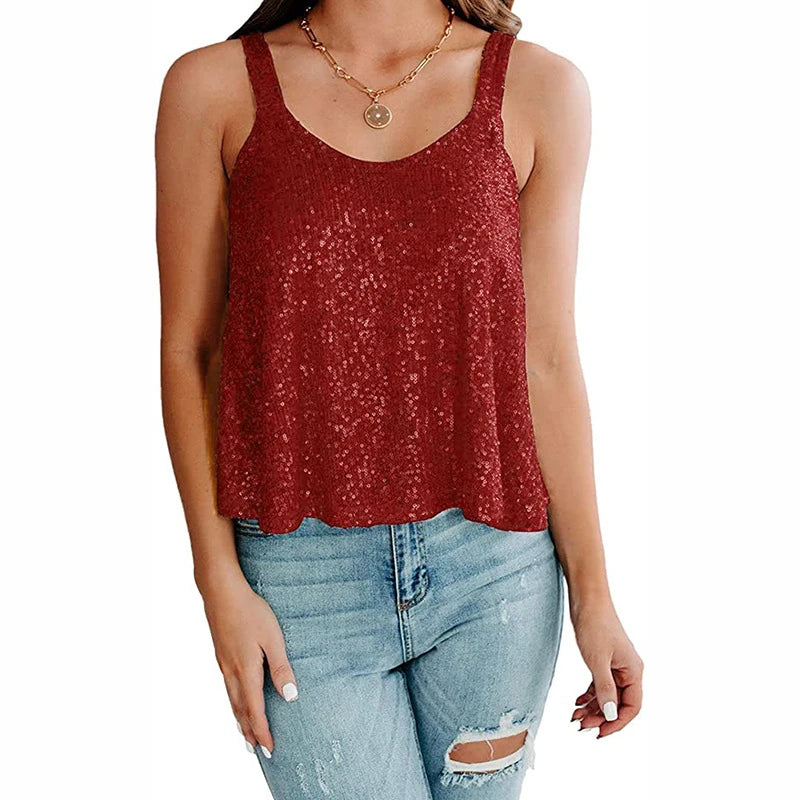 ✨💎 Glam Sequin Halter Party Top 🪩🥂