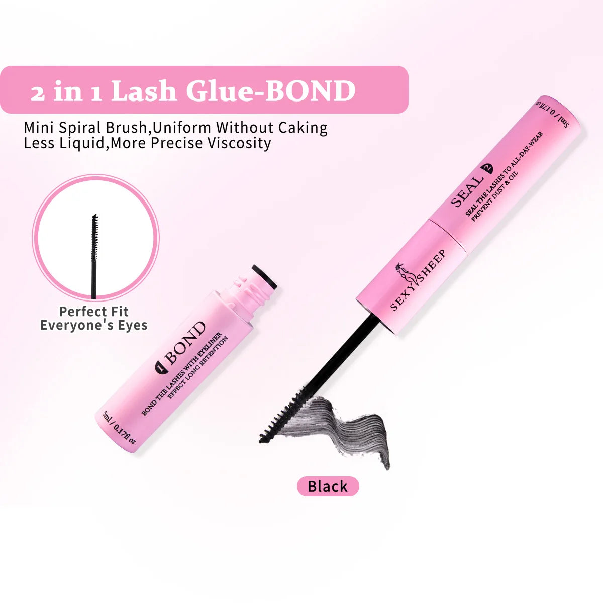 Lash Bond and Seal 10ml Individual Lashes Glue and Seal Super Strong Hold DIY Lash Extension and  Lash Glue Remover 5ml Kit Hold