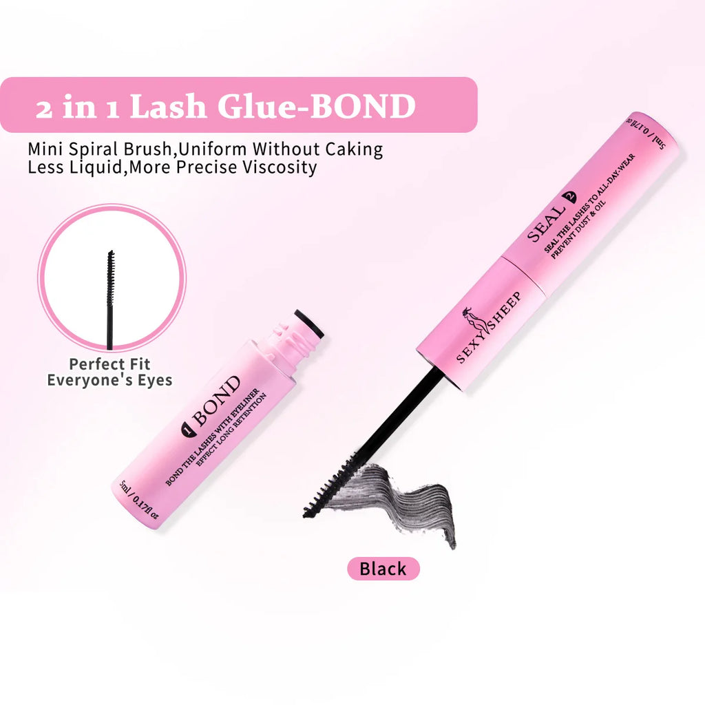Lash Bond and Seal 10ml Individual Lashes Glue and Seal Super Strong Hold DIY Lash Extension and  Lash Glue Remover 5ml Kit Hold