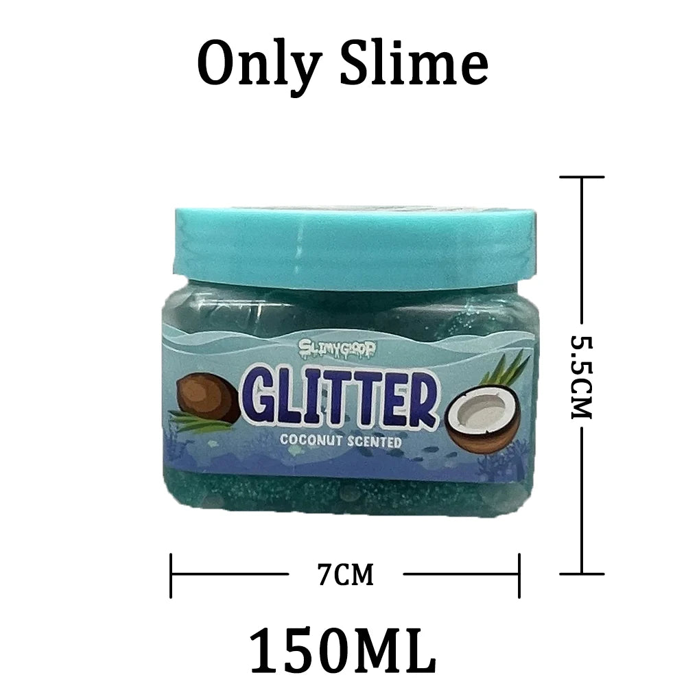 Slime 150ML Crystal Mud Safe, Non Toxic, Puzzle Relieving Toy for Children DTY Handmade Non Sticky Birthday Party Gift