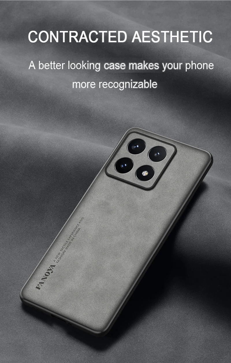 Case for Xiaomi 14T Protect  Lens Lambskin Leather Shell Coque for 14T Pro 13T Pro13Ultra Cover TPU Soft Bumper Shockproof Funda