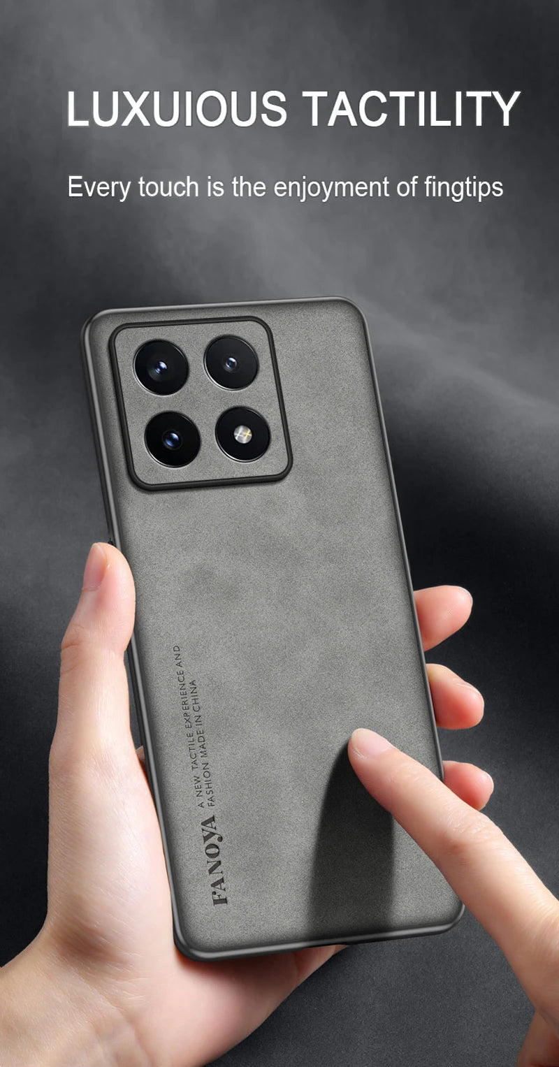Case for Xiaomi 14T Protect  Lens Lambskin Leather Shell Coque for 14T Pro 13T Pro13Ultra Cover TPU Soft Bumper Shockproof Funda