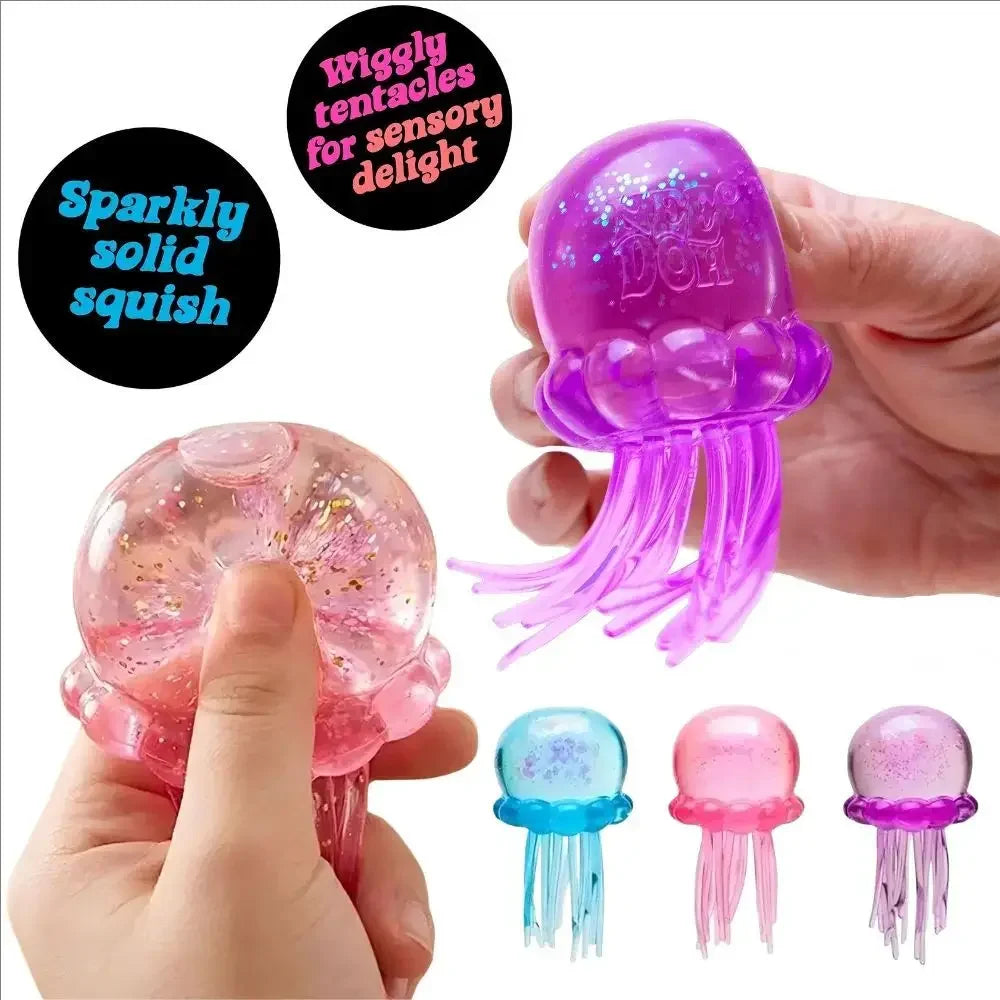 Squishies Nee Doh Jellyfish  Squish Toy Fidget Toy, Water Sensory Soft Jelly Squeeze Stress Relief Fidget Toy For Gift